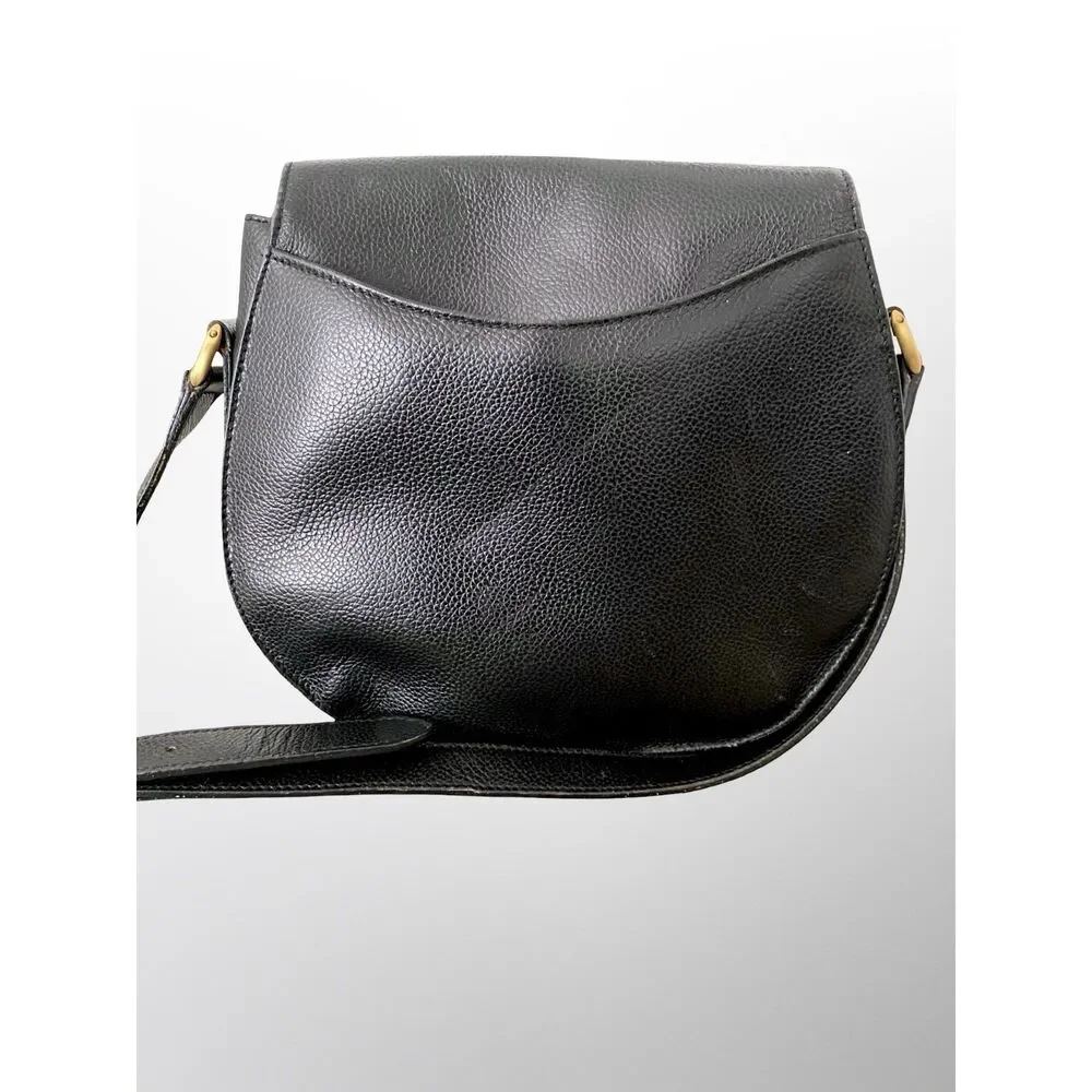 Vintage Coach 1994 Madison Carlyle 4401 Black Leather Crossbody Turnlock Italy - Picture 4 of 13
